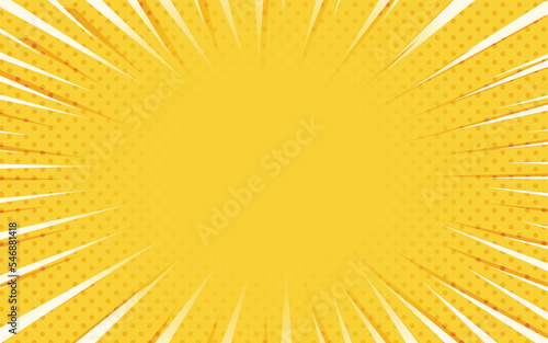 Yellow comic background Retro vector illustration