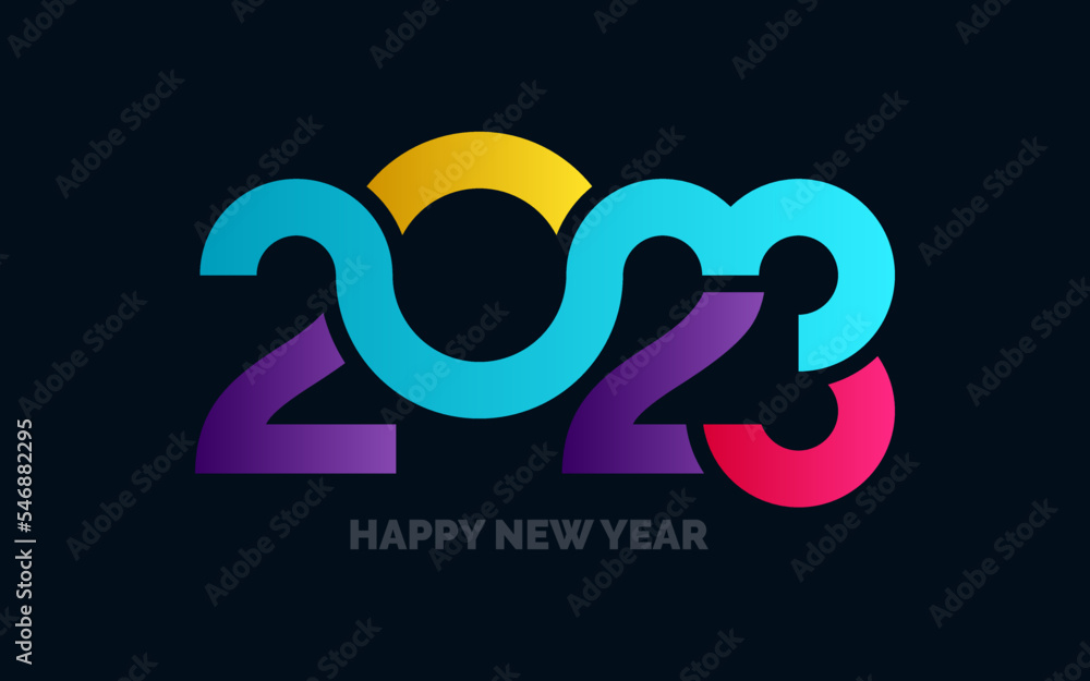 2069 Happy New Year symbols. New 2023 Year typography design. 2023 numbers logotype illustration. Vector illustration