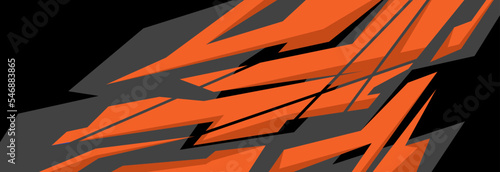 Side body graphic sticker. Abstract racing design concept. Car decal wrap design for motorcycle, boat, truck, car, boat and more.