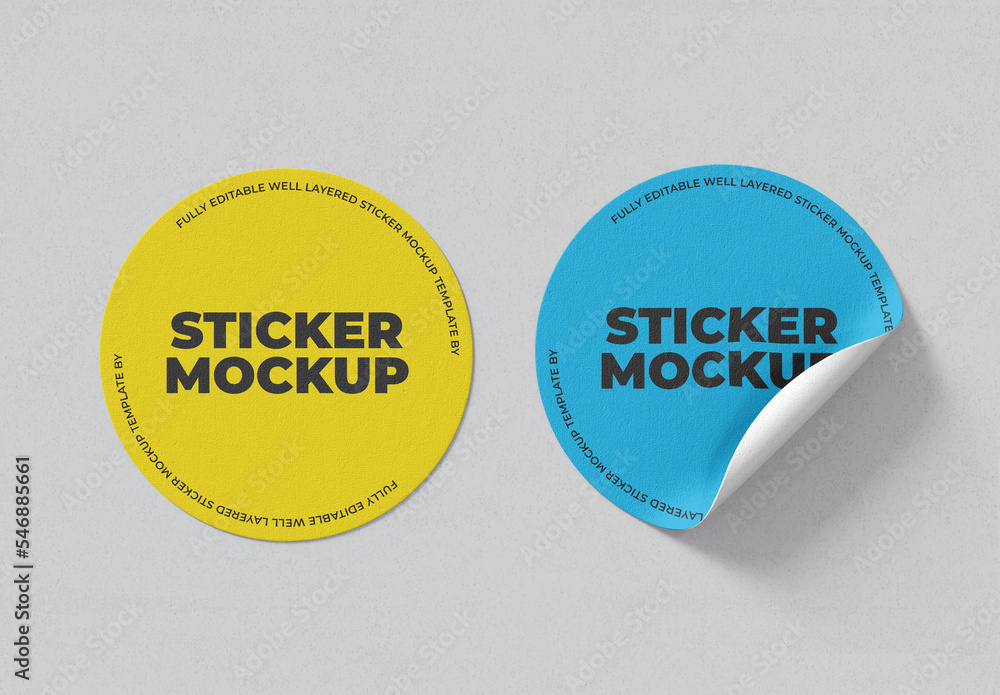 Circle Sticker Mockup Template Stock Template Adobe Stock Circle Sticker Mockup Template Stock Template Adobe Stock