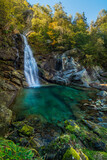 Waterfall di Fondo in Traversella, Piedmont, Italy