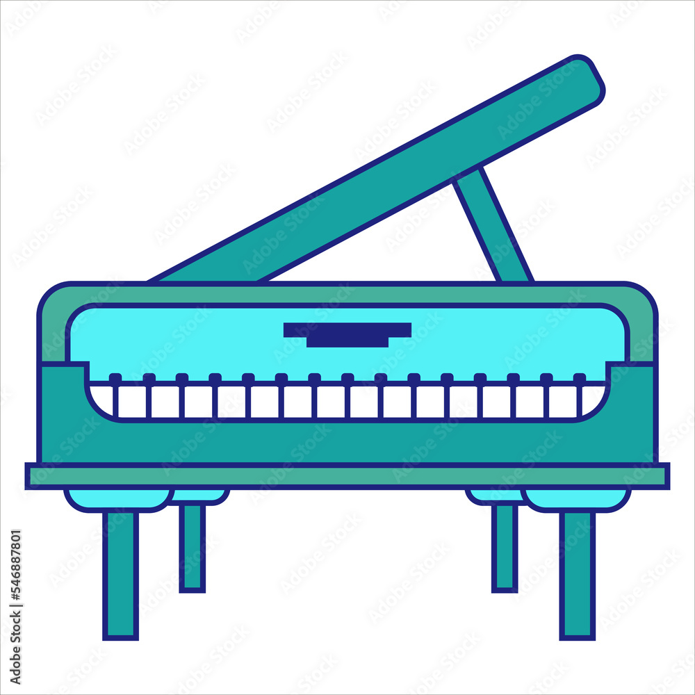Piano Icon Flat Design Vector Piano Icon Flat Design Vector