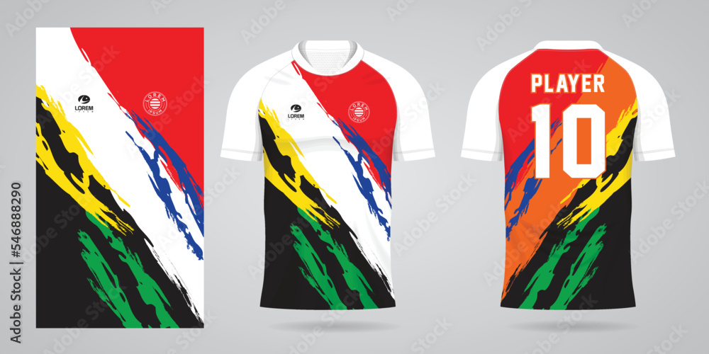 colorful jersey sport design template
