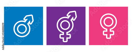 colorful set of restroom icons including gender neutral icon pictogram