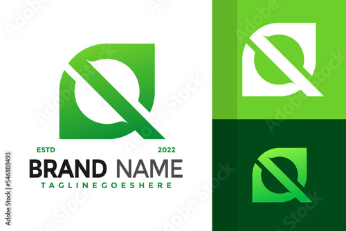 Initials Letter S or Q Leaf Logo Design, brand identity logos vector, modern logo, Logo Designs Vector Illustration Template
