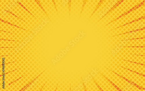 Yellow comic background Retro vector illustration