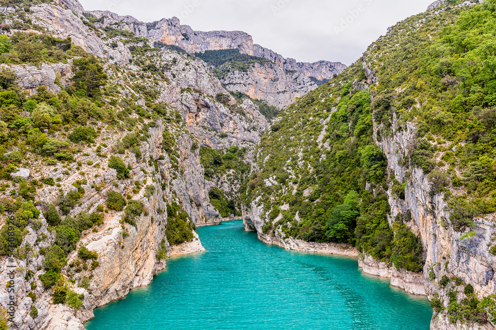 Scenic view of Verdon canyon in south of France