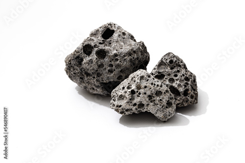 close up of a stone isolated on white