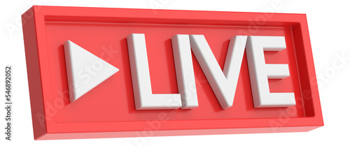 Obraz na płótnie 3D live icon. Live streaming.