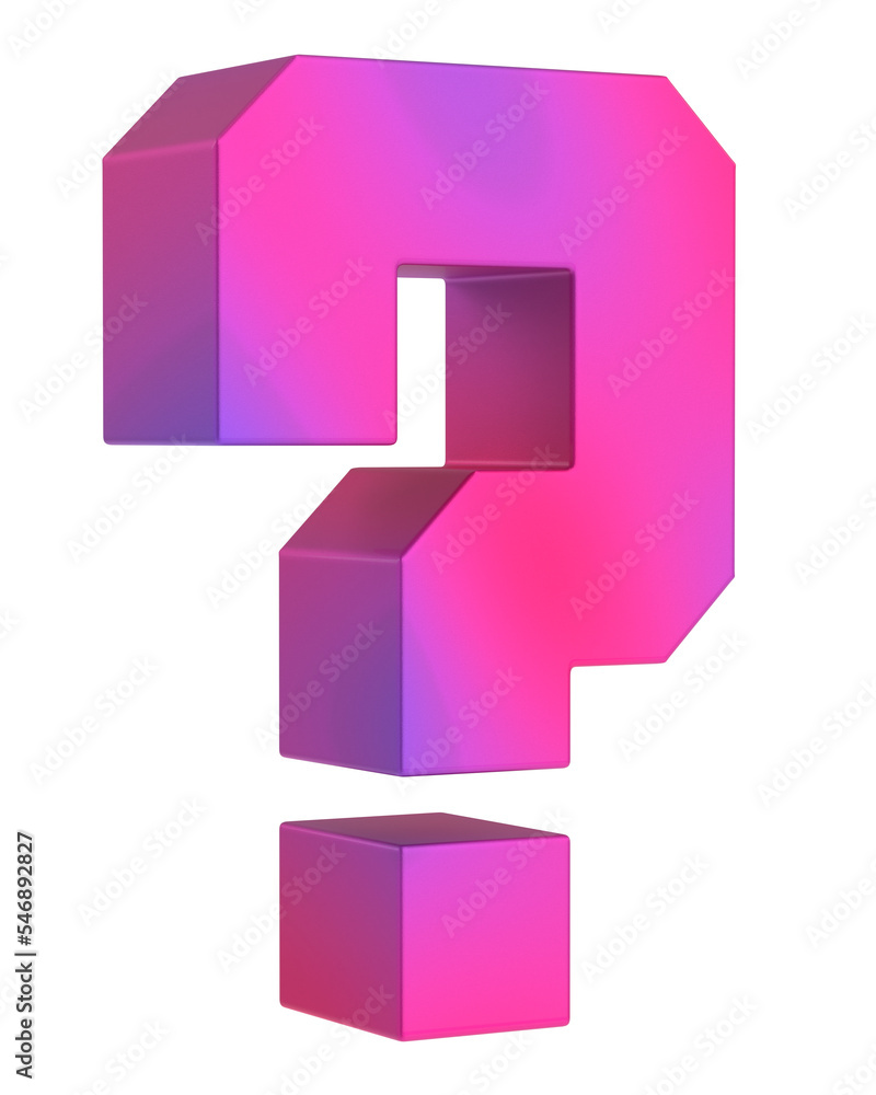 Question mark sign. 3D question mark. Question mark sign. 3D question mark.