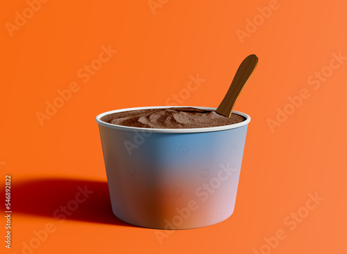 3d Ice Cream Cup with Stick