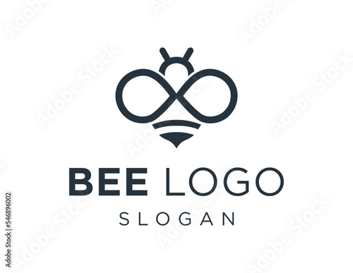 Logo design about honey bee on a white background. created using the CorelDraw application.