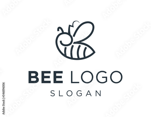 Logo design about honey bee on a white background. created using the CorelDraw application.