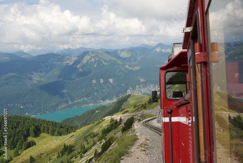 cable car in the mountains