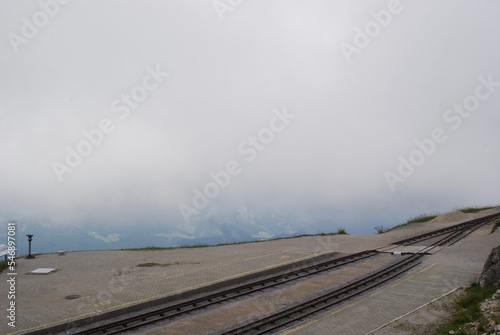 railway in fog