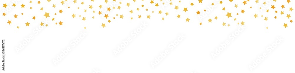 Glitter golden stars frame on transparentbackground. Luxury elegant design elements. Gold stars random luxury sparkling confetti. Christmas texture. PNG image - obrazy, fototapety, plakaty 