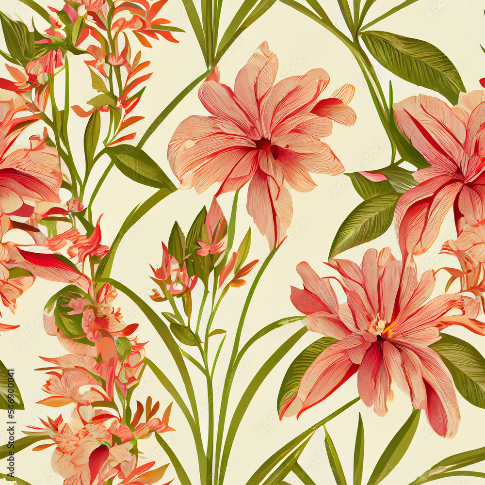 seamless pink flower pattern seamless pink flower pattern