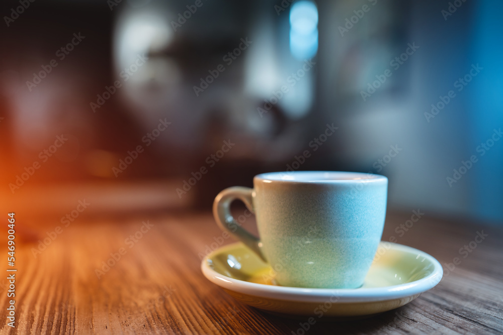 fresh tasty cup of espresso or americano coffee on the table in cafe fresh tasty cup of espresso or americano coffee on the table in cafe