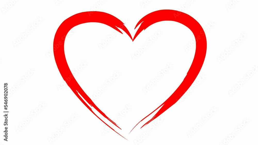 Animated red heart is drawn. Looped video. Concept of love, volunteering, donation. Hand drawn vector illustration isolated on the white background. Animated red heart is drawn. Looped video. Concept of love, volunteering, donation. Hand drawn vector illustration isolated on the white background.