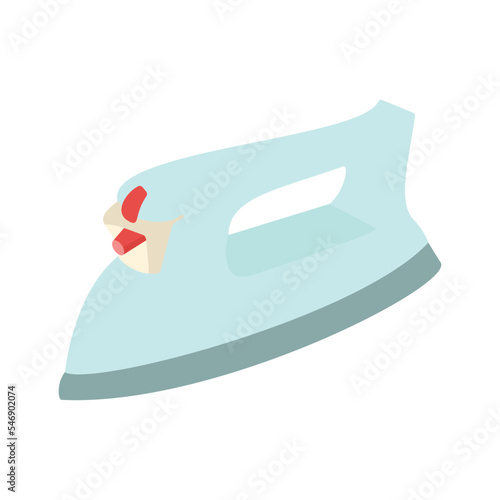 Home electric iron icon. Home electric iron vector icon flat illustration