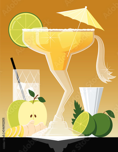 Cocktail horse shaped glass