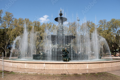 Fountain of the Continents (Fuente de los continentes) in the San Martín park in the city of Mendoza