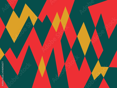 geometric pattern. Christmas color scheme.