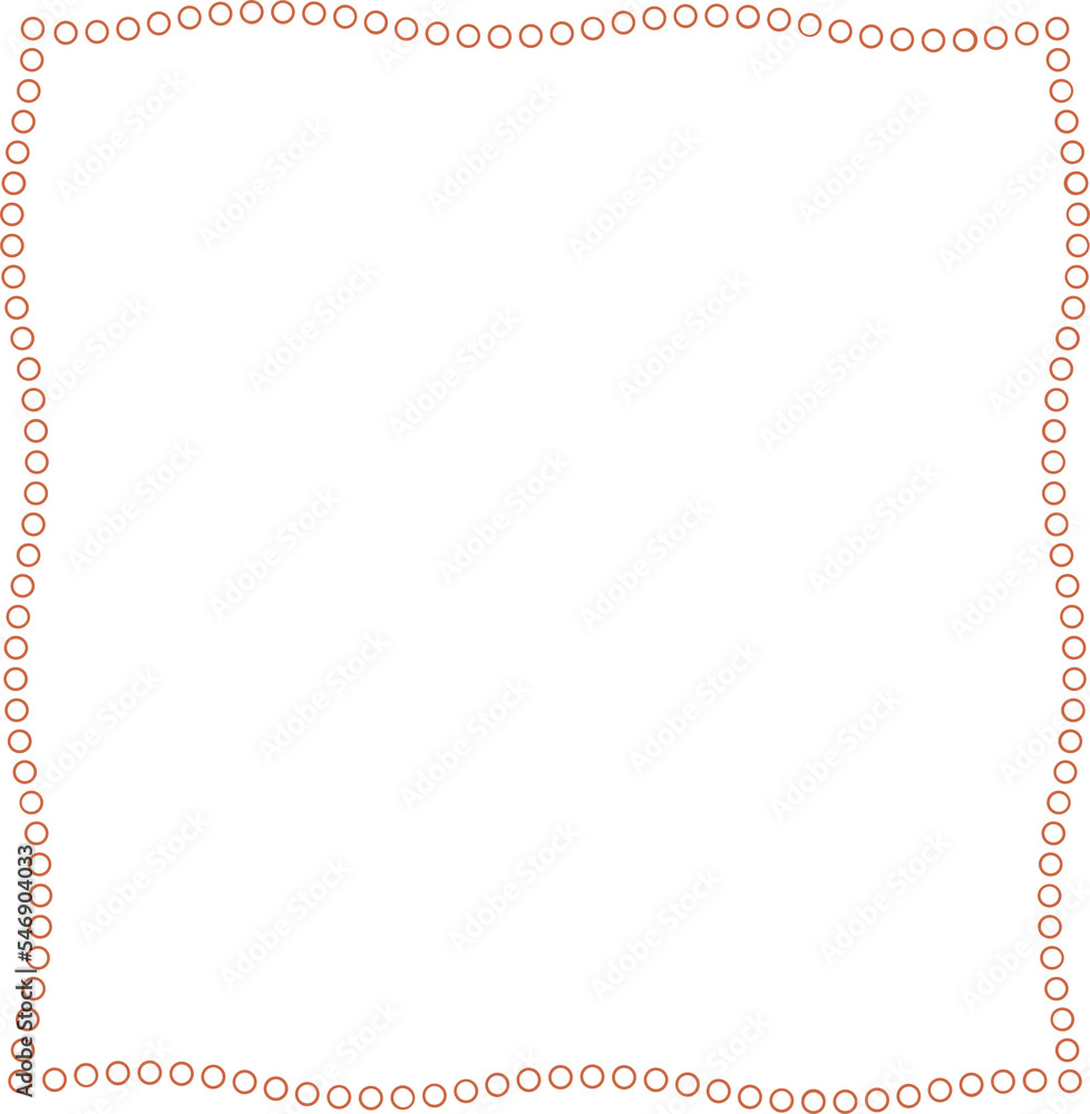 Naklejka premium Circle pattern design with a square border frame