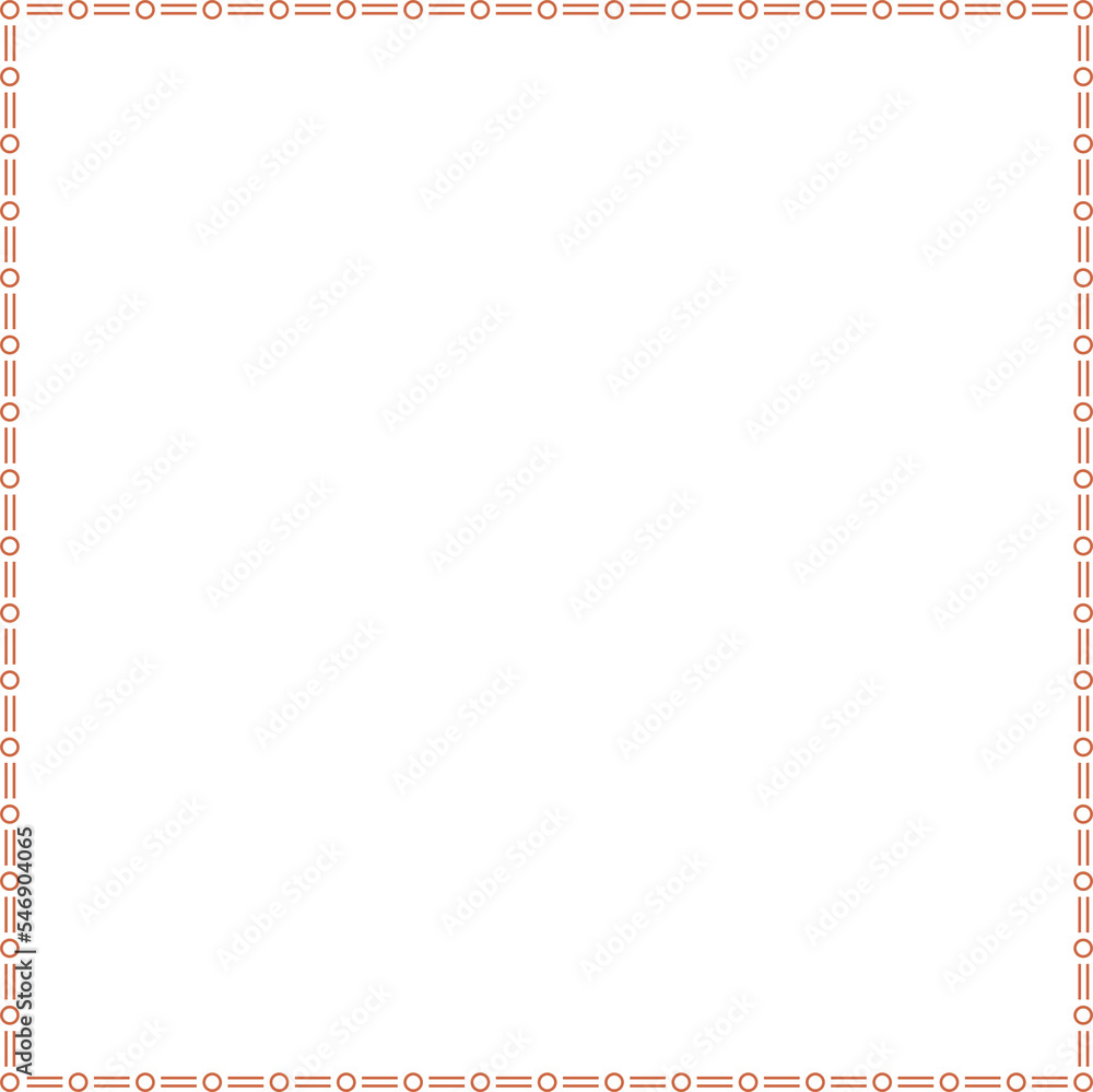 Naklejka premium Circle pattern design with a square border frame