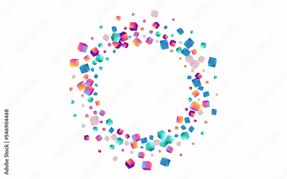 Bright Block Vector White Background. Holographic Bright Block Vector White Background. Holographic