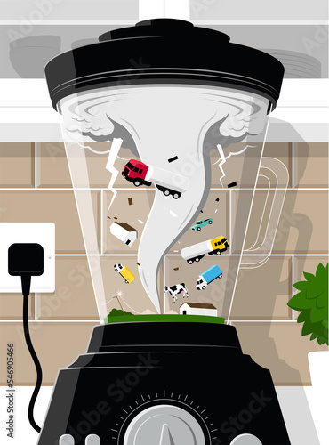 Tornado food blender