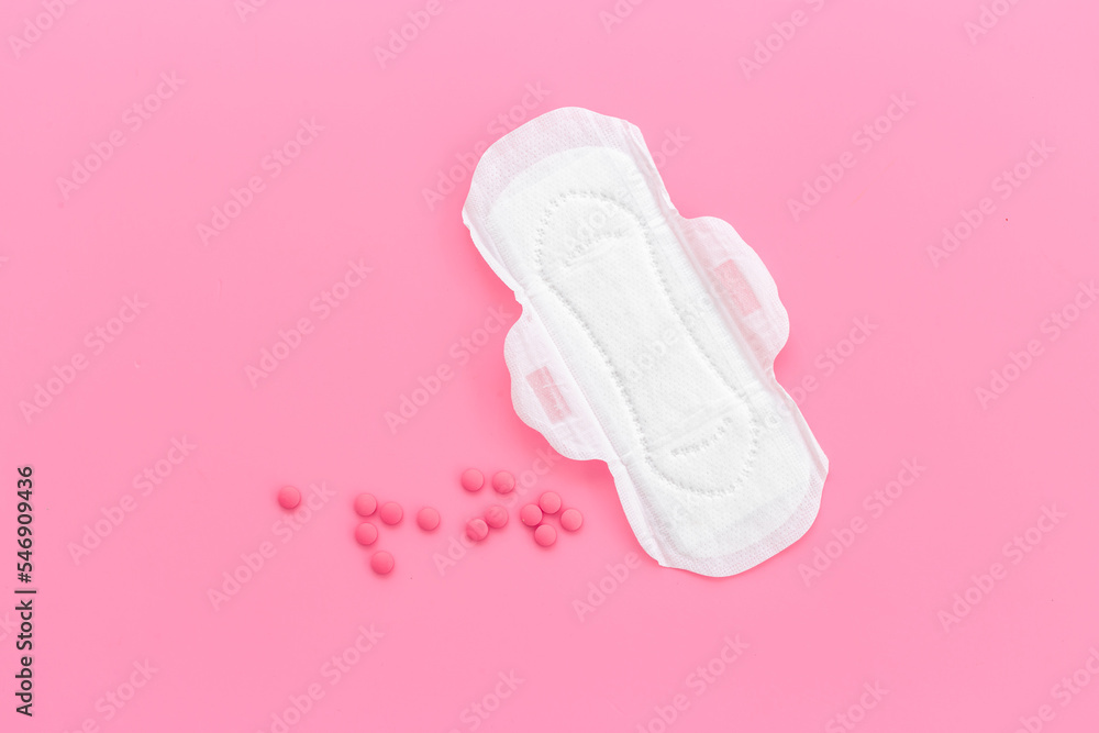 White pad. Menstruation period and daily hygiene concept White pad. Menstruation period and daily hygiene concept