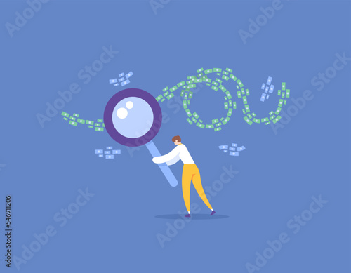flow of funds or sources of funds. movement of money to and from various sectors of the economy. an investigator or businessman analyzes and investigates a flow of funds. concept design illustration