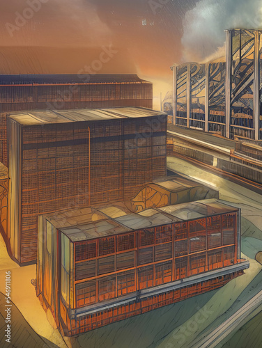 old abandoned factory	
