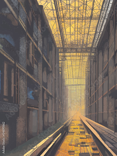old abandoned factory	

