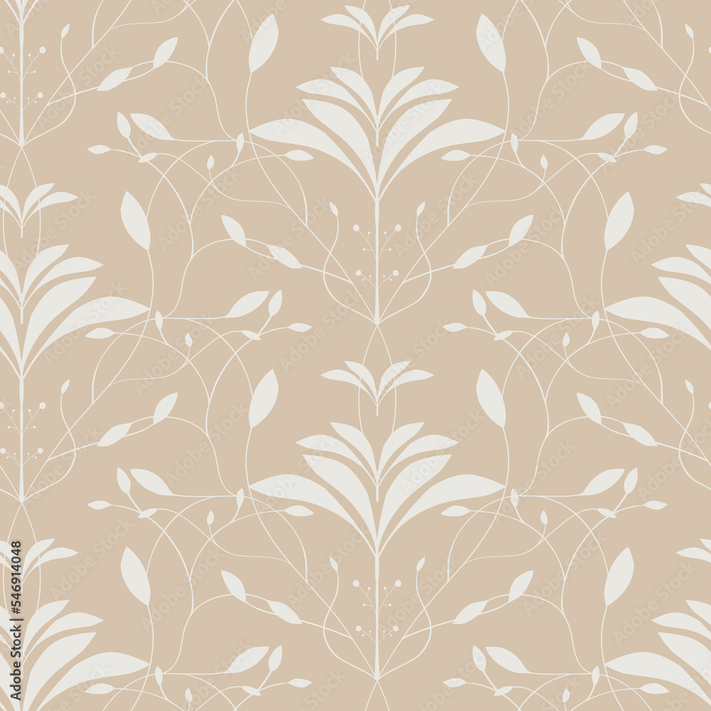 Neutral Damask Repeat Pattern Neutral Damask Repeat Pattern