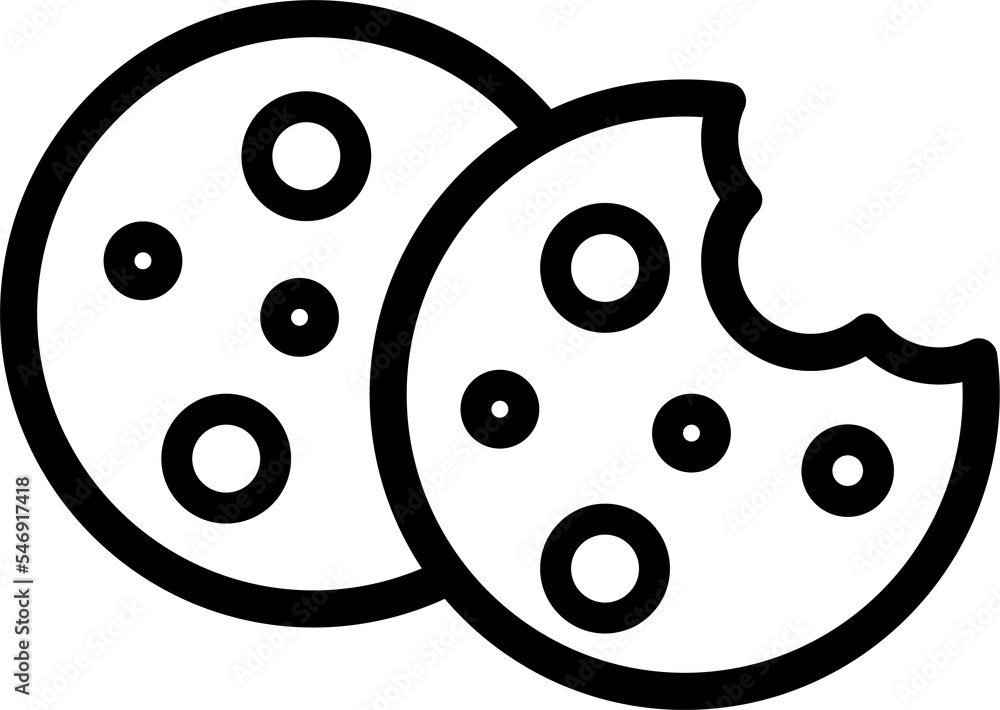 Fototapeta premium Cookies linear icon