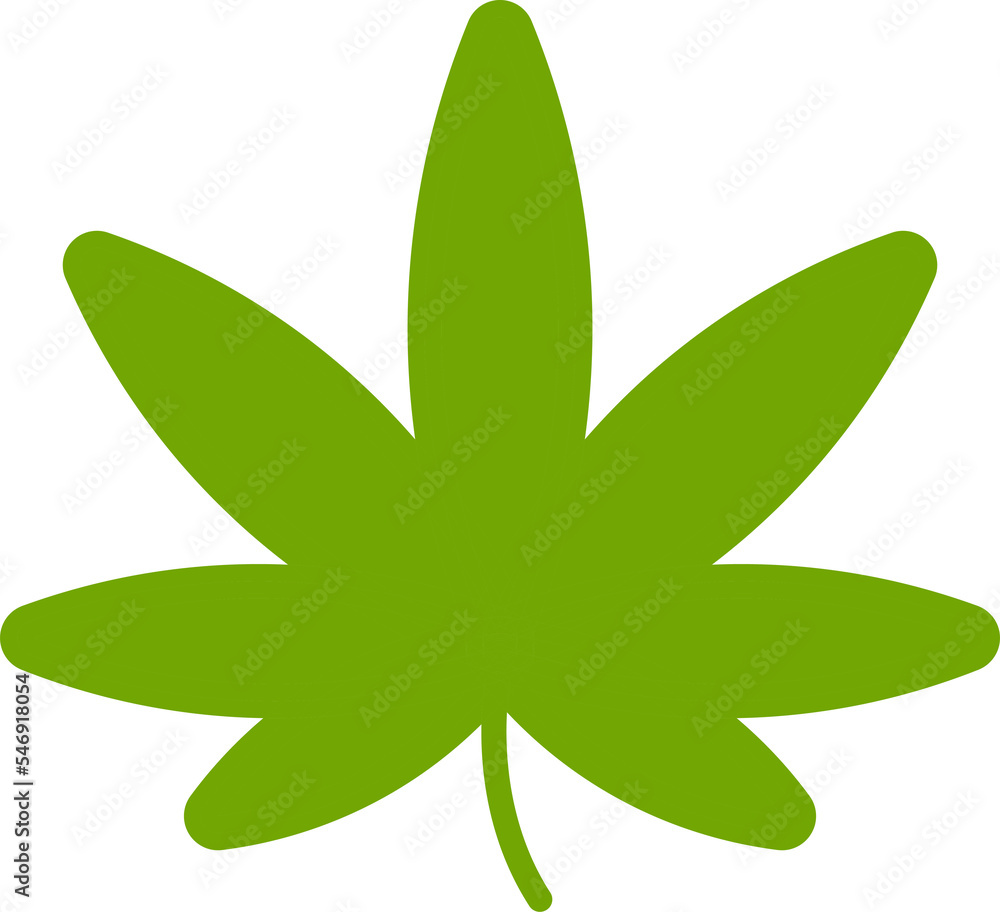 Green marijuana leaf icon. Green marijuana leaf icon.