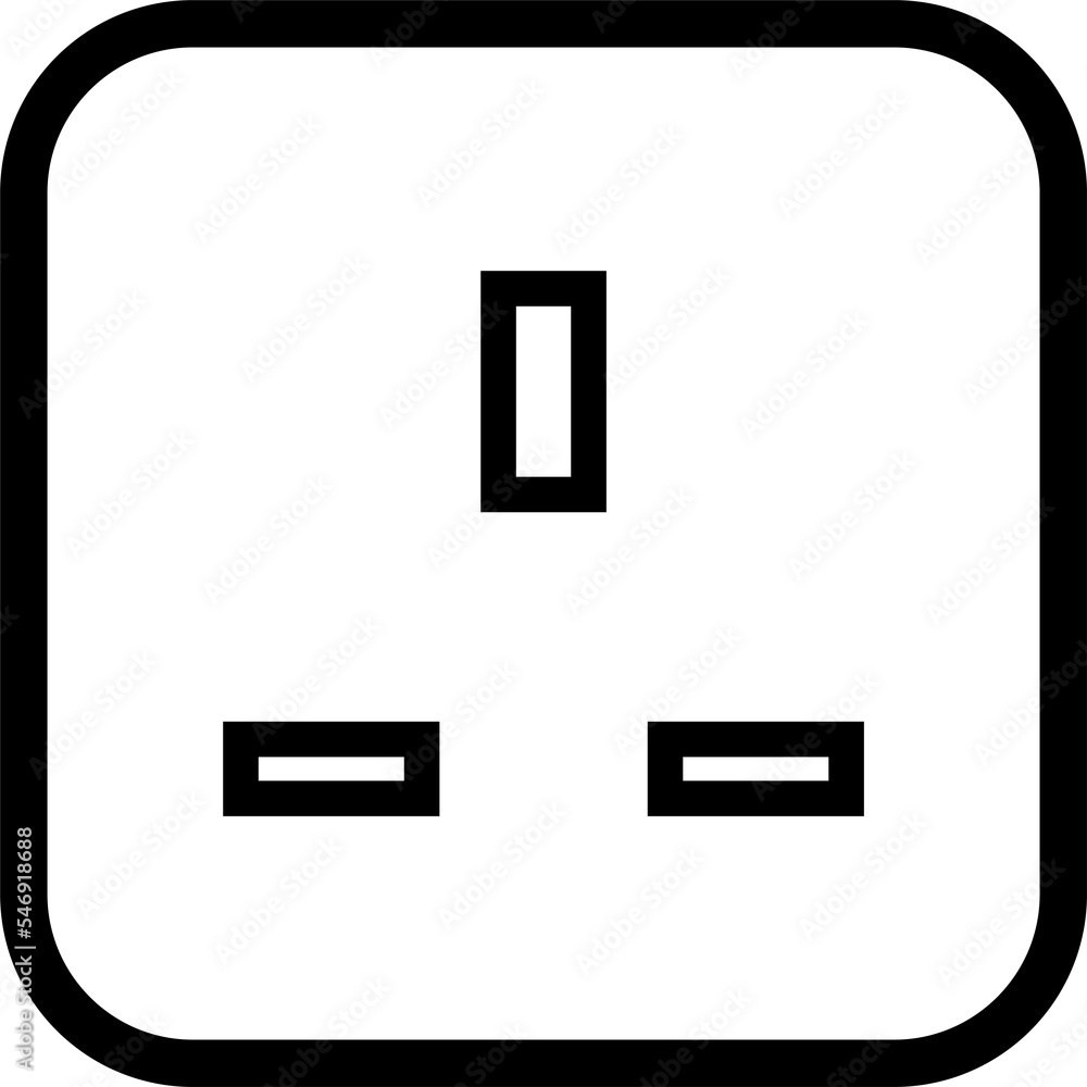 Socket outlet linear icon. Socket outlet linear icon.