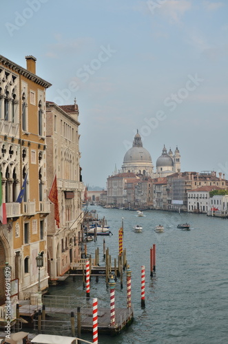Grand Canal with Basilica Santa Maria della Salute Venice Italy Panorama  © Andreas