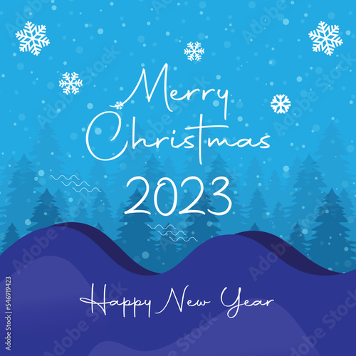 Christmas and New Year typographical on red background with Gold glitter texture. Xmas card. Vector Illustration