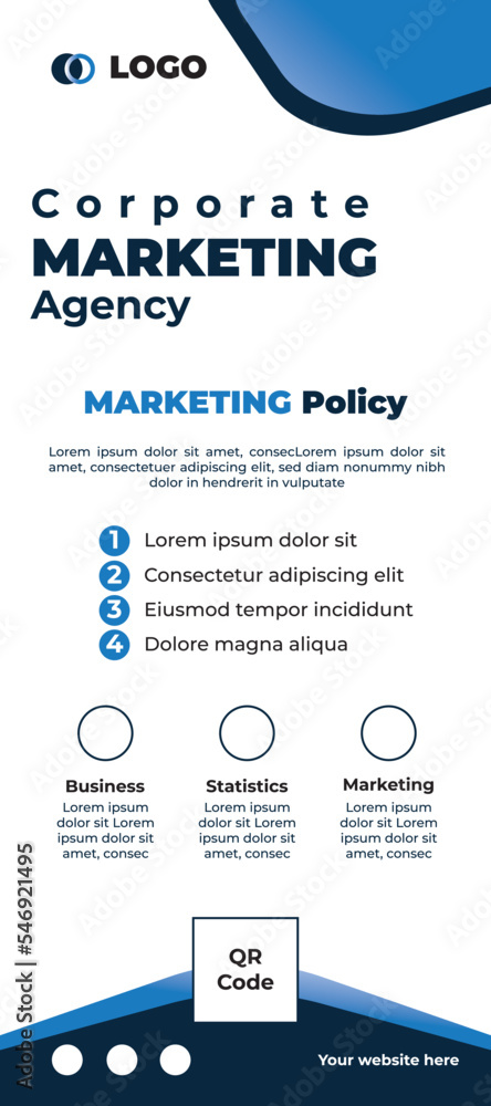 Naklejka premium Corporate Roll up Banner Design