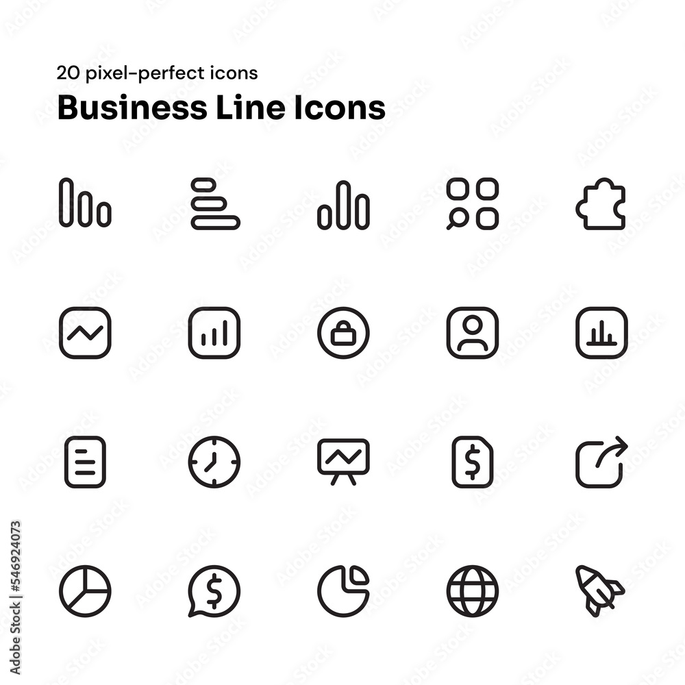 Business pixel-perfect outline icons suitable for website and mobile apps ui design Business pixel-perfect outline icons suitable for website and mobile apps ui design