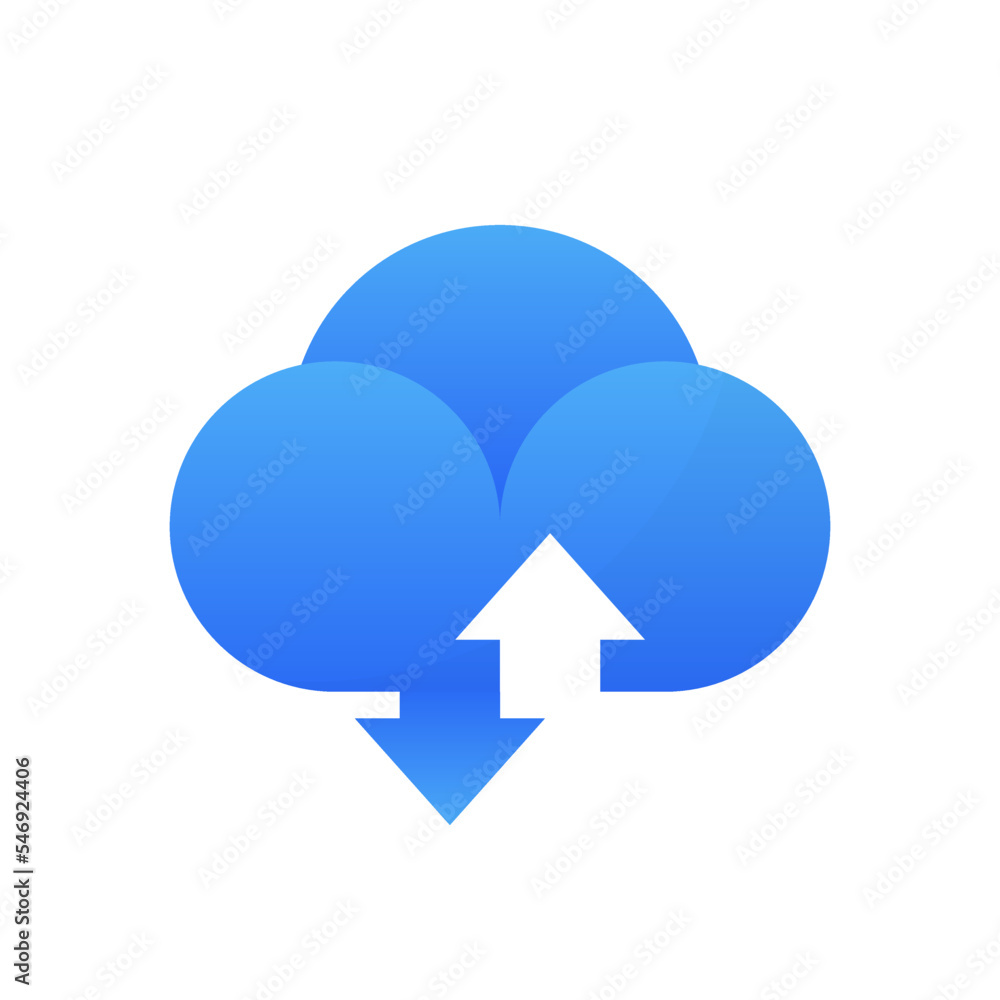 Cloud file downloads web. Loading and unloading. Vector illustration. Cloud file downloads web. Loading and unloading. Vector illustration.