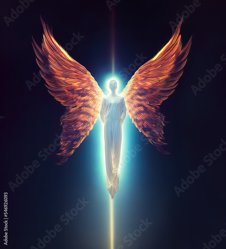 Fotobehang beautiful abstract angel with wings