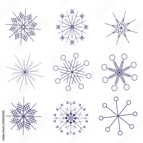 snowflake icons on a light background
