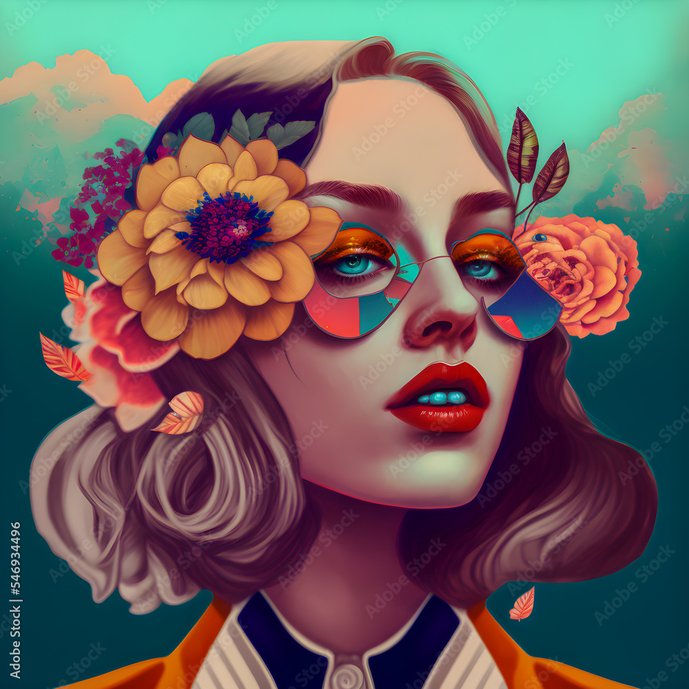 Collage Fun Art, 80s and 90s style Background Illustartion, Pop-Art ...