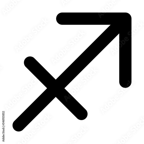 Sagittarius zodiac icon. Vector illustration isolated on white background