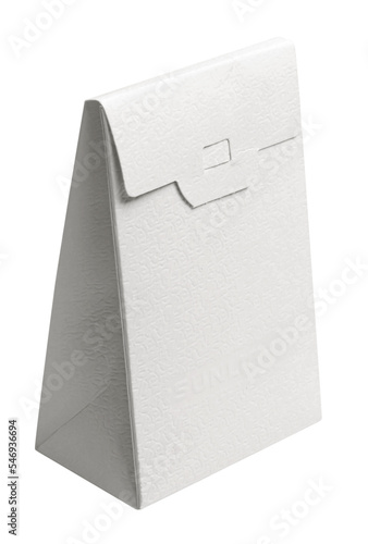 White blank embossed gift bag mockup