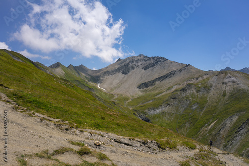 Hiking around Mont Blanc, Alpine landscape